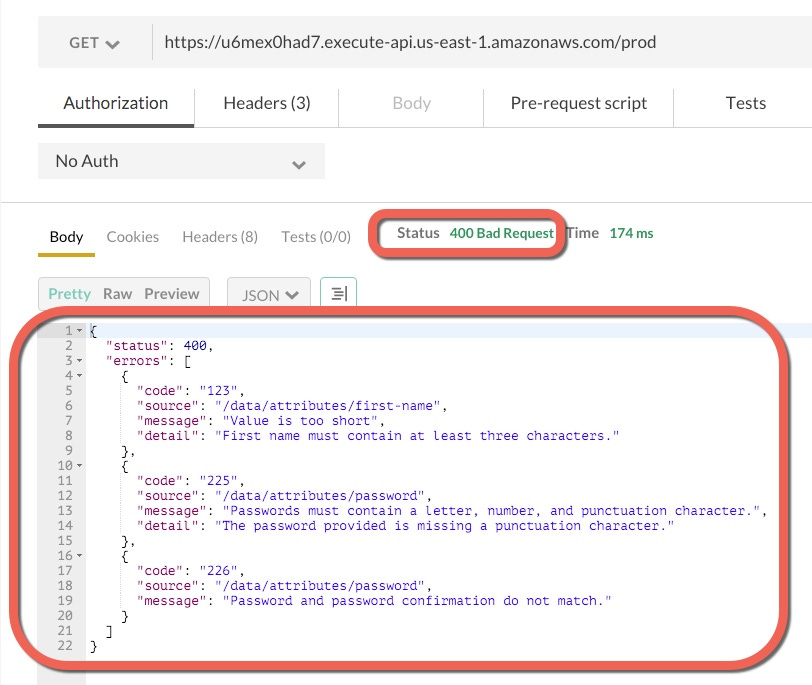 How to return a custom error object and status code from API Gateway with  Lambda | kennbrodhagen.net
