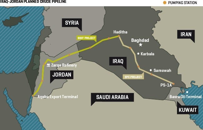 Basra-'Aqaba 1Mn B/D Pipeline Project Advances | MEES Basra-'Aqaba 1Mn B/D Pipeline Project Advances | MEES