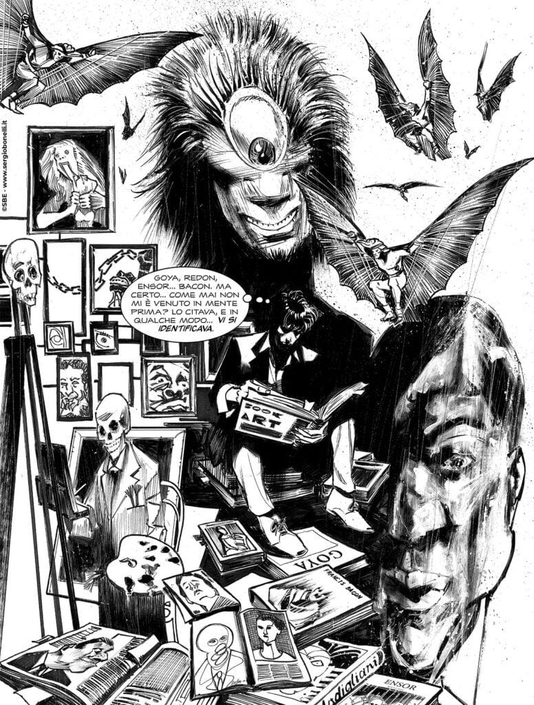 May be an image of text that says 'GOYA, REDON, ENSOR.. BACON. MA CERTO COME AENTE MAI NON MNS MI ENITO RIMAPLOCITAVA,E QUALCH QUALCHE SI IDENTIFICAVA FOOK OC FRANCTS RACON L digliani Delcta ENSOR'