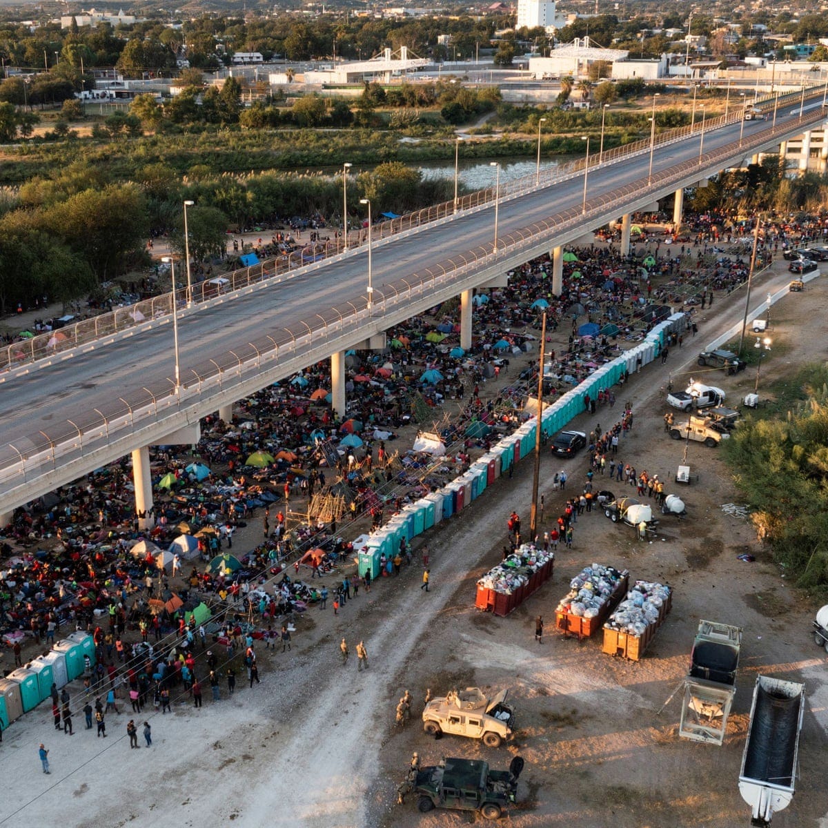 Haitian migrants intend to remain at Texas border despite plan to expel  them | Texas | The Guardian