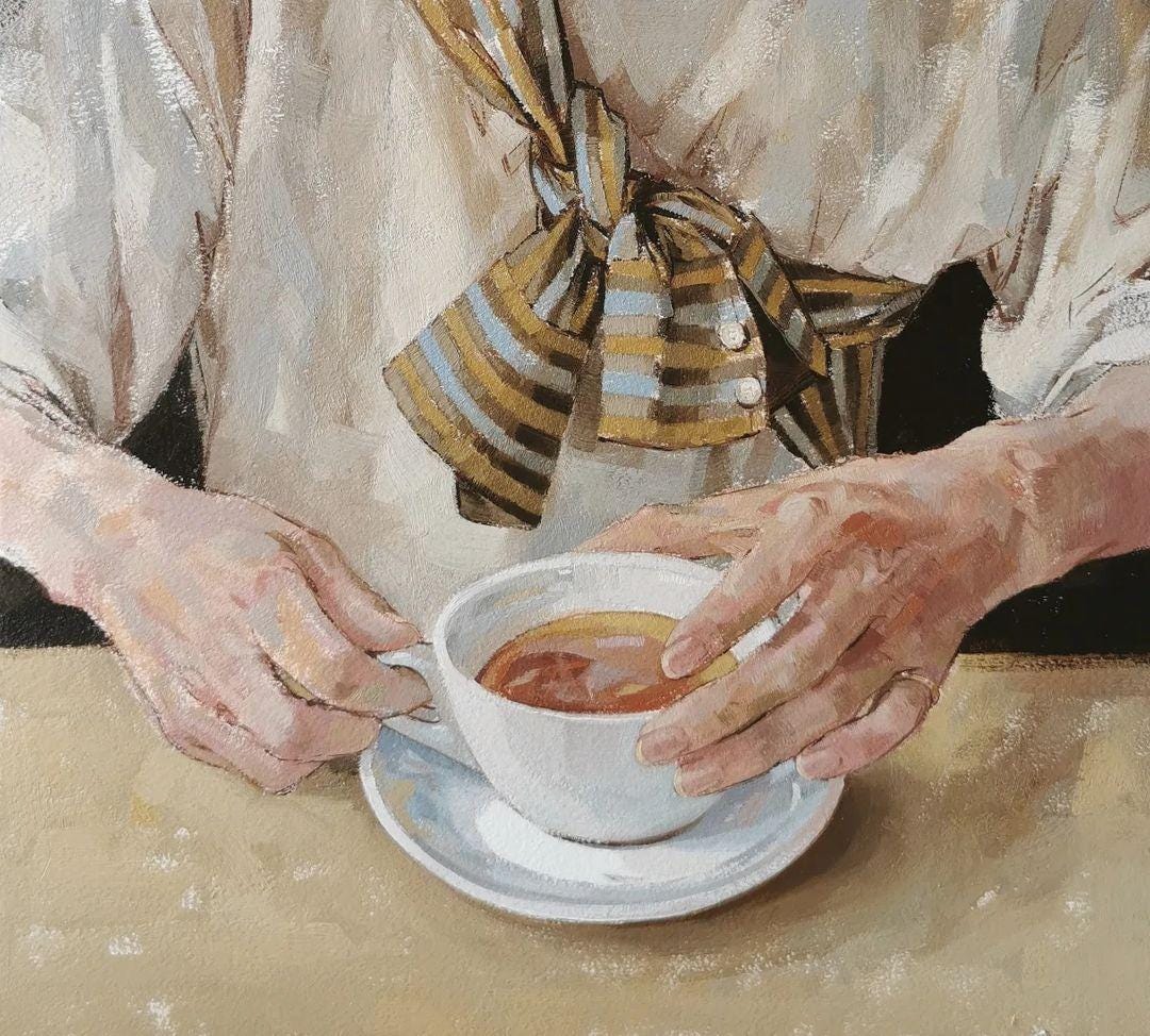 An Instagram carousel post added by alexmanuel on Mar 24, 2024. The author is @bernadett_timko_artist.