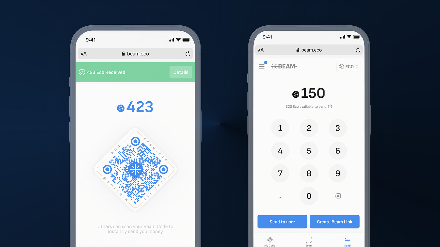 a16z-backed Eco unveils Beam, a P2P crypto transfer service aiming to be a  'global Venmo' | TechCrunch