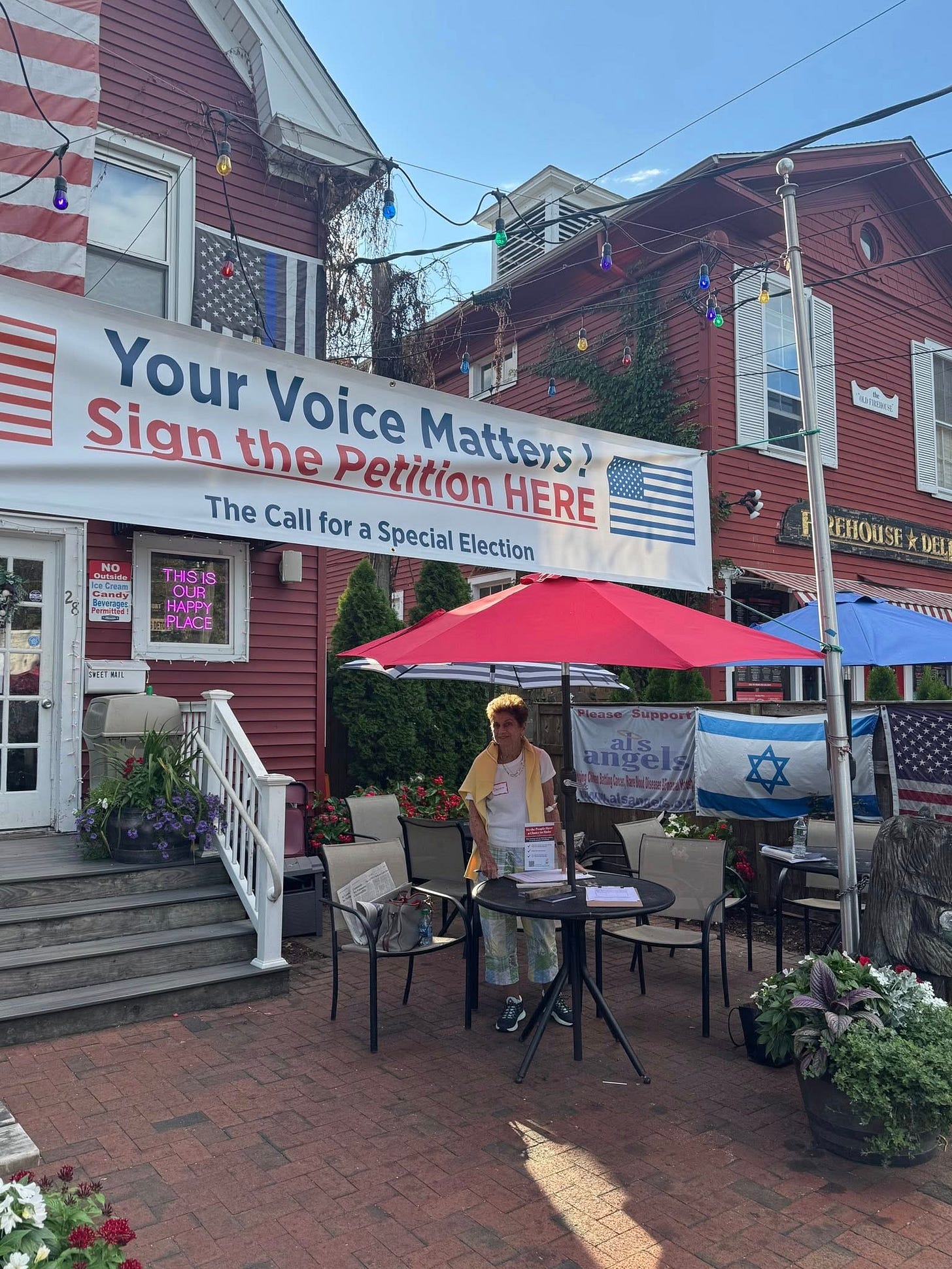 May be an image of 1 person and text that says 'NO Sign Your Voice Matteys? the Petition HERE The Call for Special Election Candy mrag THSIS OUR HAPPY PLACE EHOUSE REHOUSE*DE DEL'