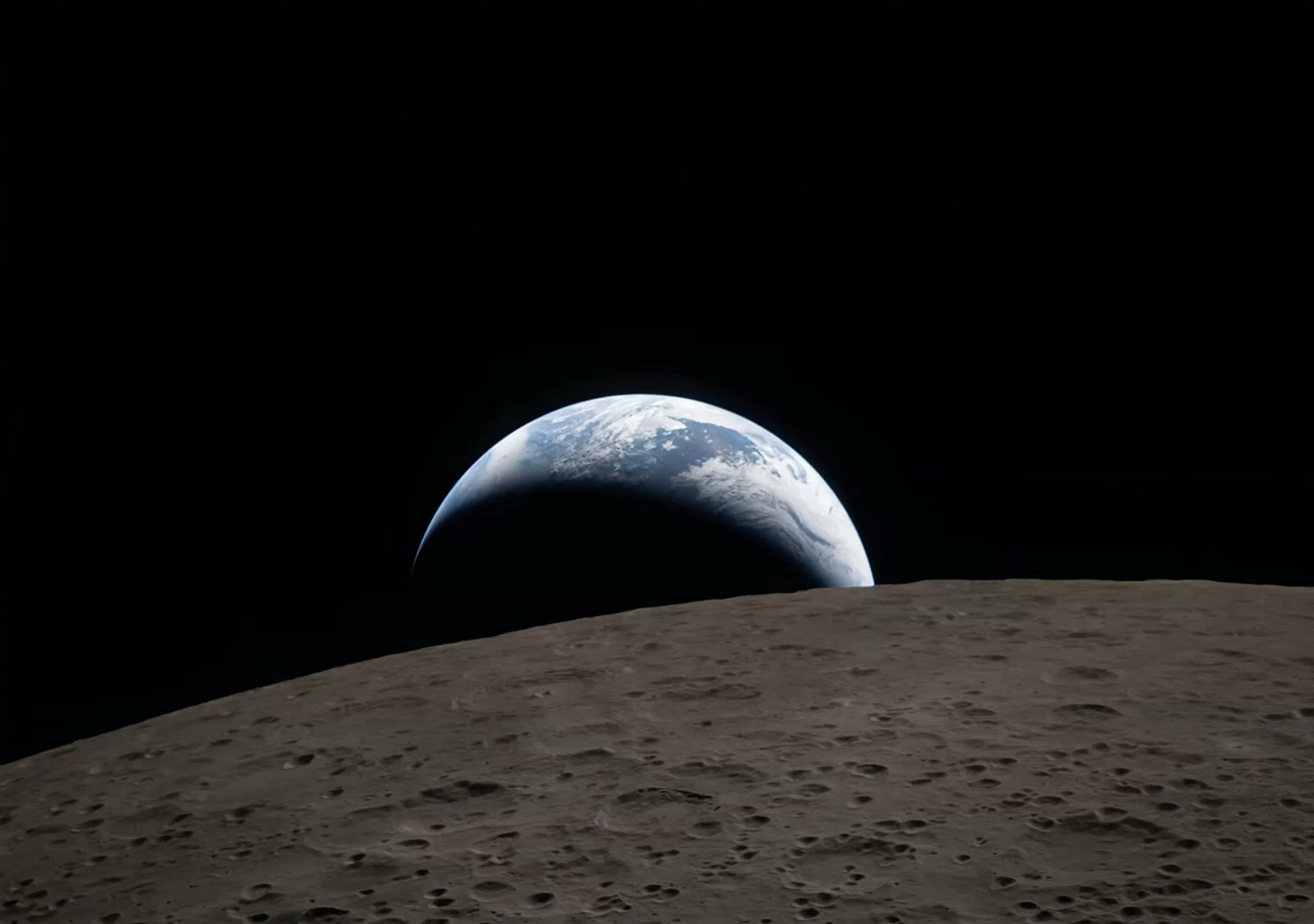 Earth set seen from Artemis II Earth set seen from Artemis II