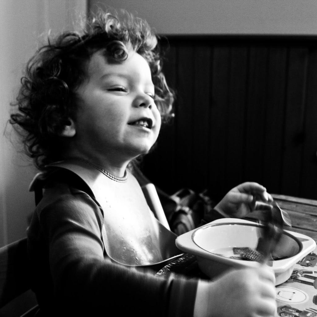 Breakfast (Allen St.) My child at 2 3/4 singing Christmas songs in February 2012. Photo credit: me. Breakfast (Allen St.) My child at 2 3/4 singing Christmas songs in February 2012. Photo credit: me.