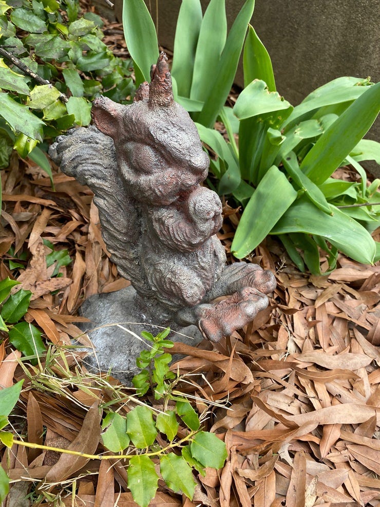 The finished lawn ornament.