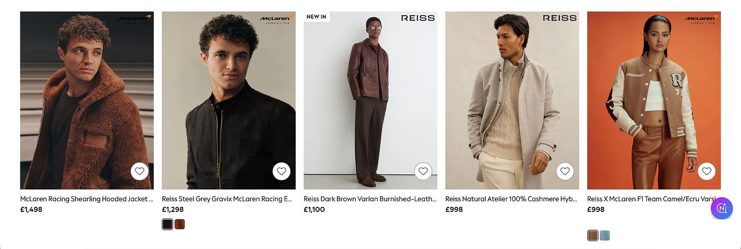 The McLaren Racing range and Reiss collection on NEXT.co.uk July 2026 The McLaren Racing range and Reiss collection on NEXT.co.uk July 2026