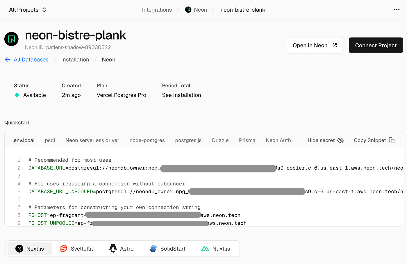 Adding Neon support for BloggFast in Vercel. Image by Jim Clyde Monge