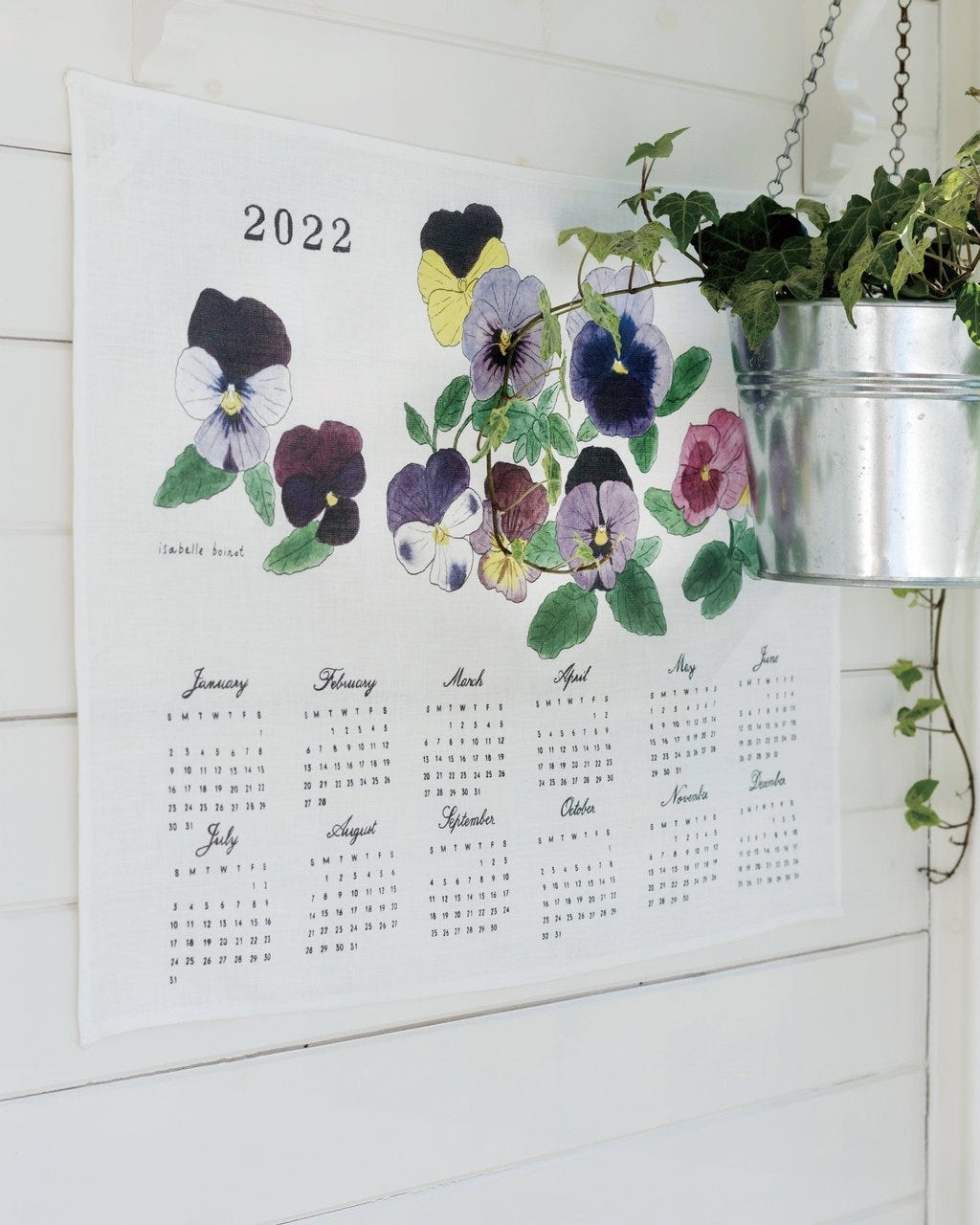 2022 Calendar Cloth: Pansy