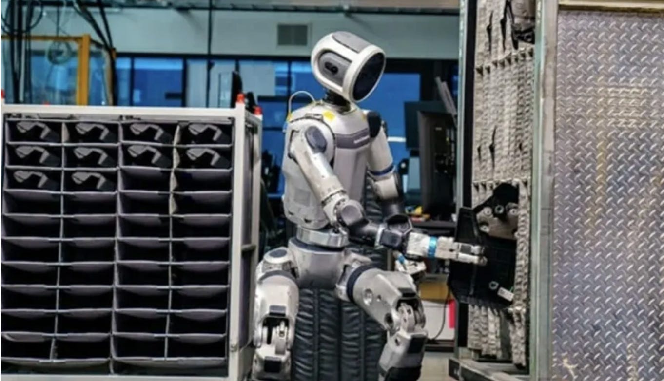 Atlas sorting vehicle assembly parts in sequential order (Source: Boston Dynamics) Atlas sorting vehicle assembly parts in sequential order (Source: Boston Dynamics)