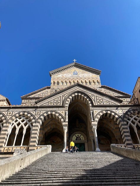 Images of Amalfi town and surrounding hills