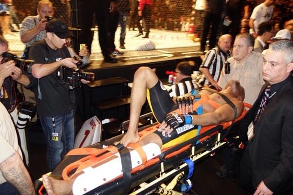 anderson silva being carried out of ufc ring 2015 anderson silva being carried out of ufc ring 2015