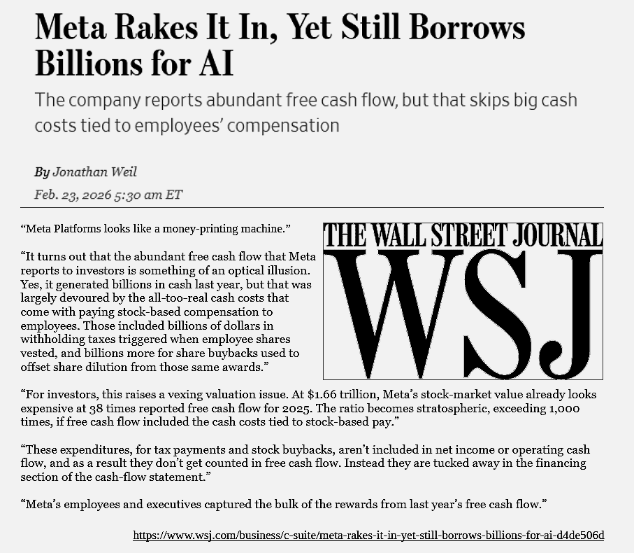 Wall Street Journal, WSJ: Meta Rakes It In, Yet Still Borrows Billions for AI