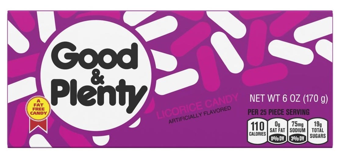 Good & Plenty - Licorice Candy, 6 oz.