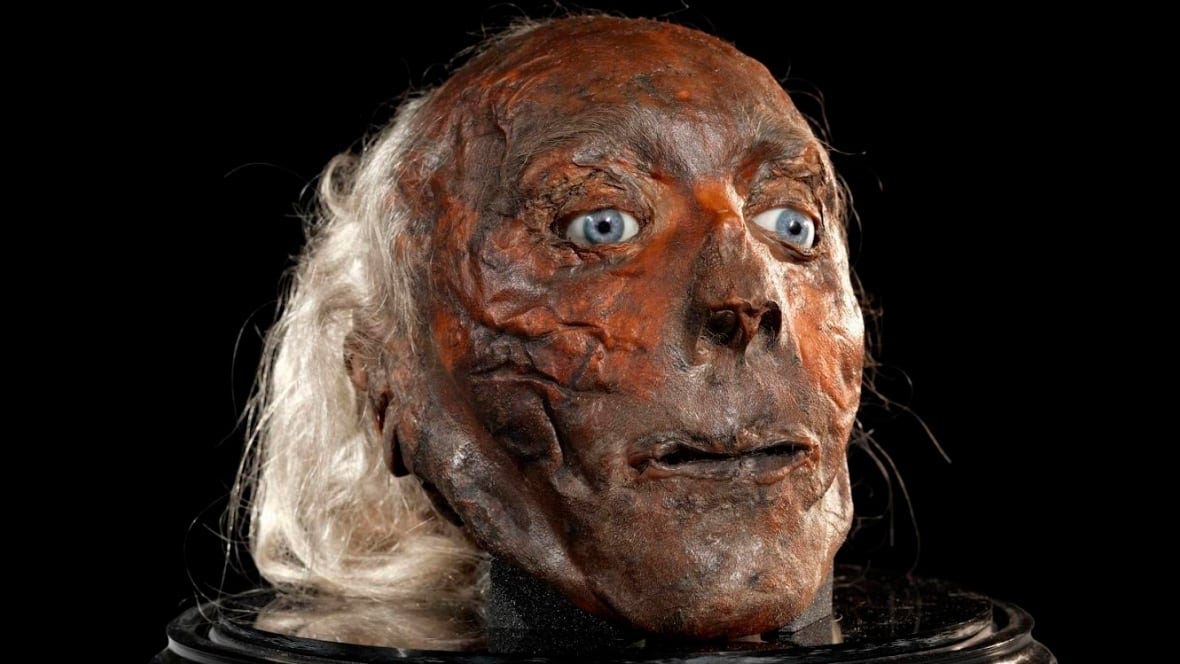 Why philosopher Jeremy Bentham's severed, stolen, and poorly preserved head  is back on display | CBC Radio