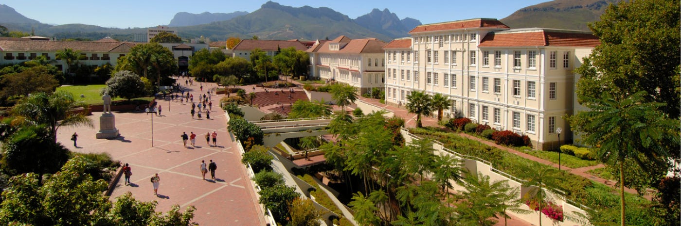 A picture of the Rooi Plein on the Stellenbosch Campus A picture of the Rooi Plein on the Stellenbosch Campus