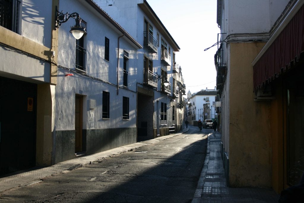 An empty street in Córdoba, Spain