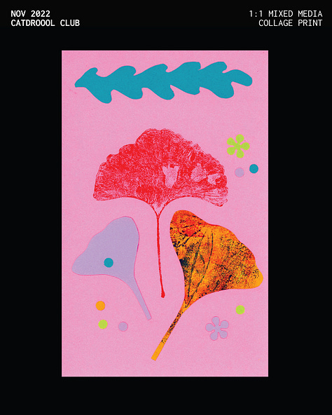 risograph print and zine, and original collage art