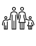 Family with two children outline