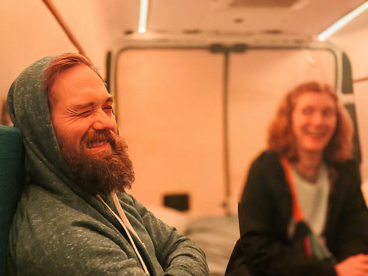 Getting soberdrunk on mocktails. Another night ends in someone's camper van. Photo Credit: Nick Clark