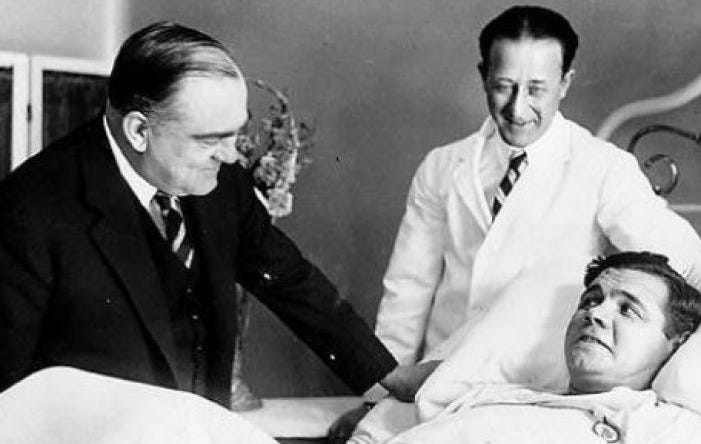 Babe Ruth undergoes an operation for an intestinal abscess at St. Vincent's  Hospital, where he will remain for six weeks – This Day In Baseball