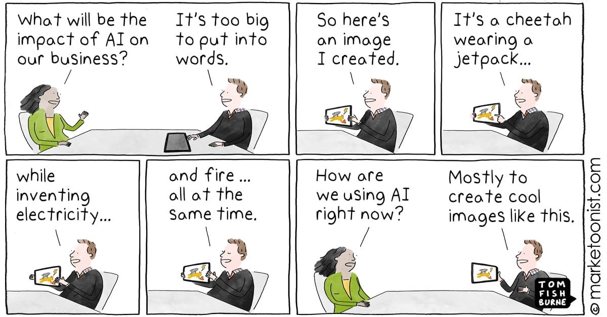 AI Learning Curve cartoon - Marketoonist | Tom Fishburne