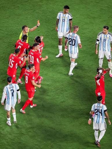 😢😱 Breel Embolo, 𝒅𝒆𝒗𝒂𝒔𝒕𝒂𝒕𝒆𝒅 𝒊𝒏 𝒕𝒆𝒂𝒓𝒔 as he gets a red card following a VAR call against Argentina 🛑🇨🇭 😢😱 Breel Embolo, 𝒅𝒆𝒗𝒂𝒔𝒕𝒂𝒕𝒆𝒅 𝒊𝒏 𝒕𝒆𝒂𝒓𝒔 as he gets a red card following a VAR call against Argentina 🛑🇨🇭