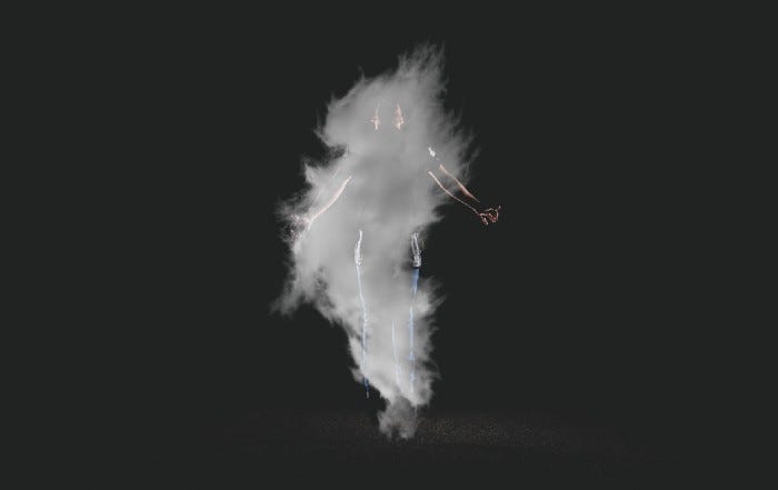 Misty fog clinging to someone’s body Misty fog clinging to someone’s body