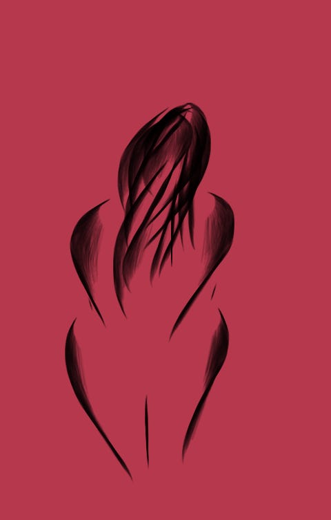 Hiding woman art Hiding woman art