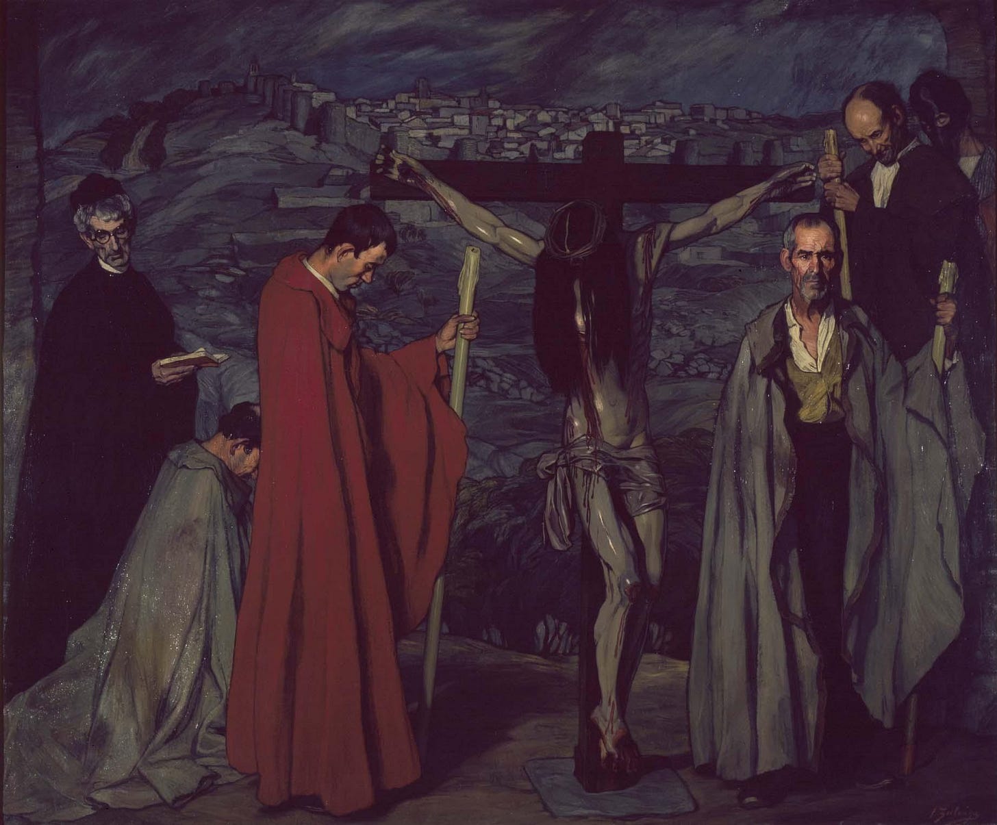 El Cristo de la sangre (1911). Óleo sobre lienzo de Ignacio Zuloaga. Licencia de Wikimedia Commons. Museo Nacional Centro de Arte Reina Sofía. Madrid. El Cristo de la sangre (1911). Óleo sobre lienzo de Ignacio Zuloaga. Licencia de Wikimedia Commons. Museo Nacional Centro de Arte Reina Sofía. Madrid.