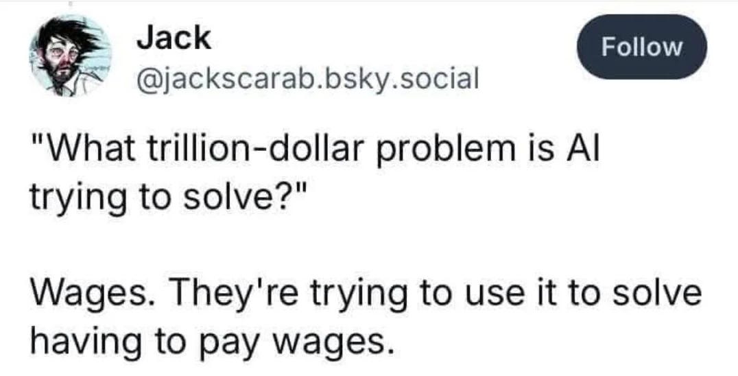 r/FluentInFinance - People are unaware of what is coming down the tracks in terms of AI job automation. Starts out as just seeing posts on social media about being laid off. Then, you know a friend who lost their job to automation. Then, before society even has a chance to react, millions of people…