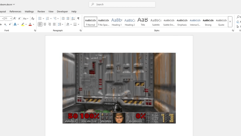 You Can Now Play DOOM In Microsoft Word, But You Probably Shouldn't |  Hackaday