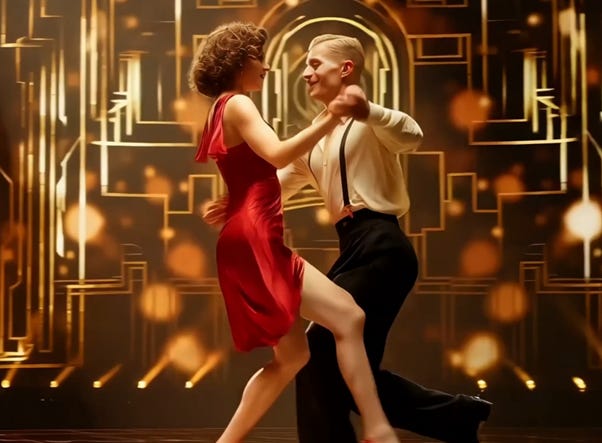 A person and person dancing on a stage

AI-generated content may be incorrect.