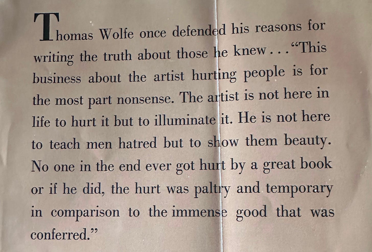 COVER BLURB FOR ELIZABETH NOWELLS BIOGRAPHY OF THOMAS WOLFE
