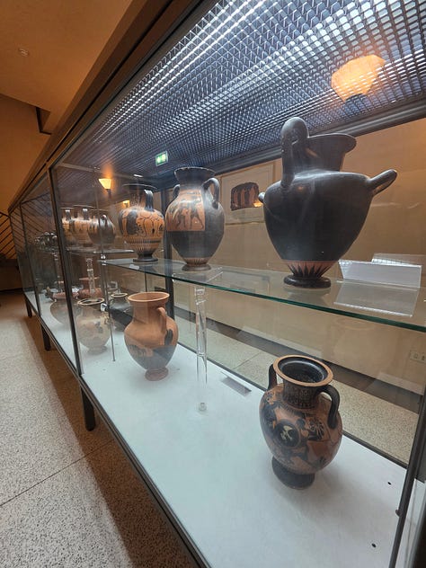 Six photos from Orvieto area. Duomo Church, pottery and views