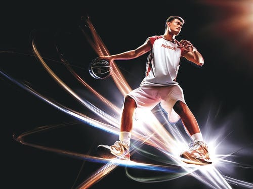 Artist depiction of Yao Ming wearing his new, limited edition shoes Artist depiction of Yao Ming wearing his new, limited edition shoes