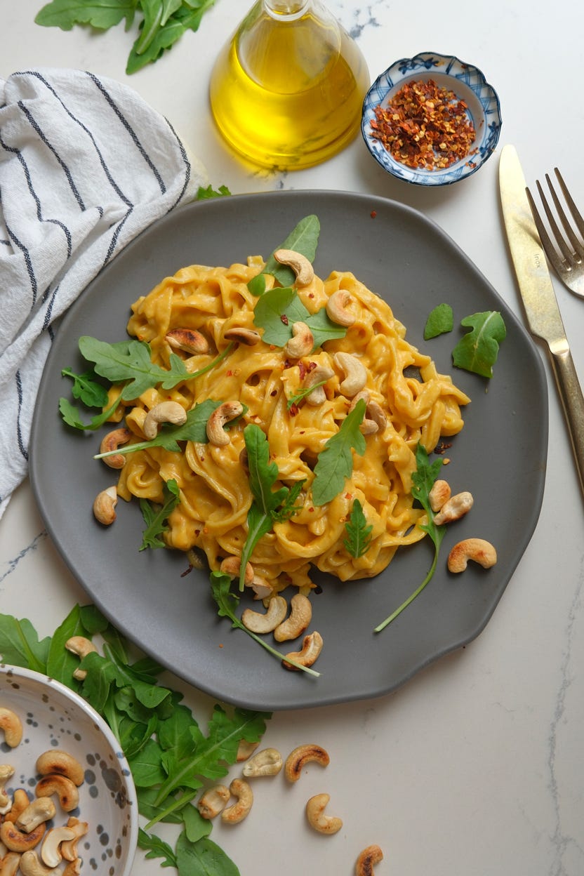 High-Fiber Pumpkin Pasta with Spiced Coconut Pumpkin Sauce High-Fiber Pumpkin Pasta with Spiced Coconut Pumpkin Sauce