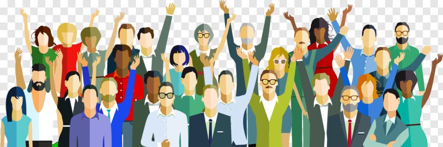 Cheering Crowd - Transparent Cheering Group Clipart, HD Png Download - 1845x615 (#5929841) PNG ...