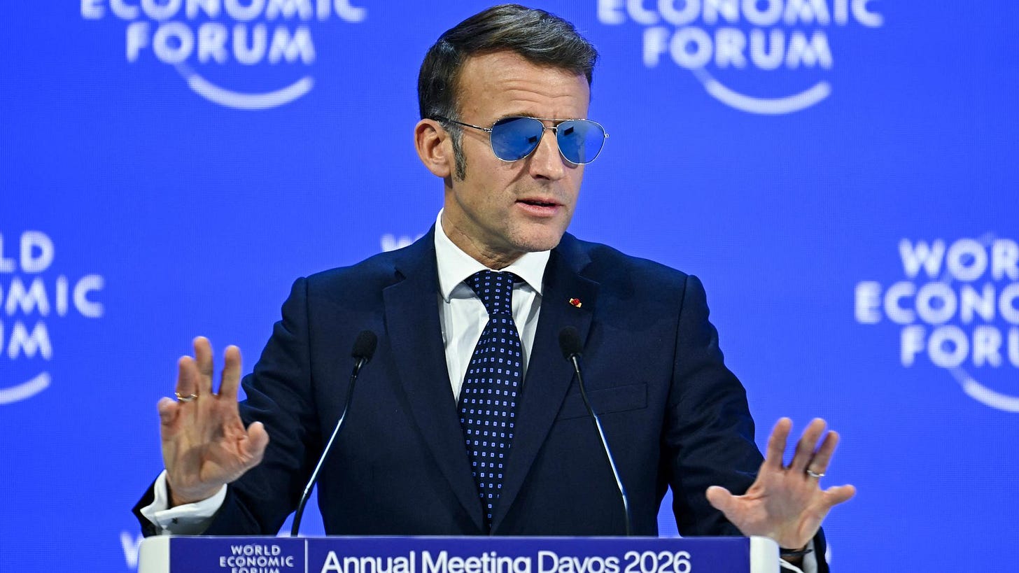 Davos - Macron: Welt erlebt Abkehr von internationalem Recht - Europa muss  sich entschlossen gegen Zolldrohungen wehren