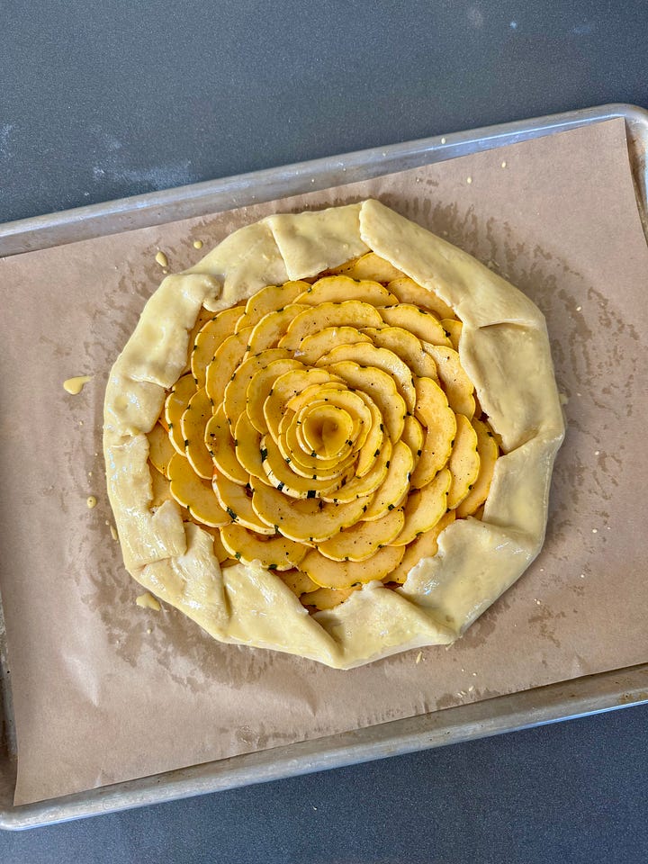 delicata squash galette