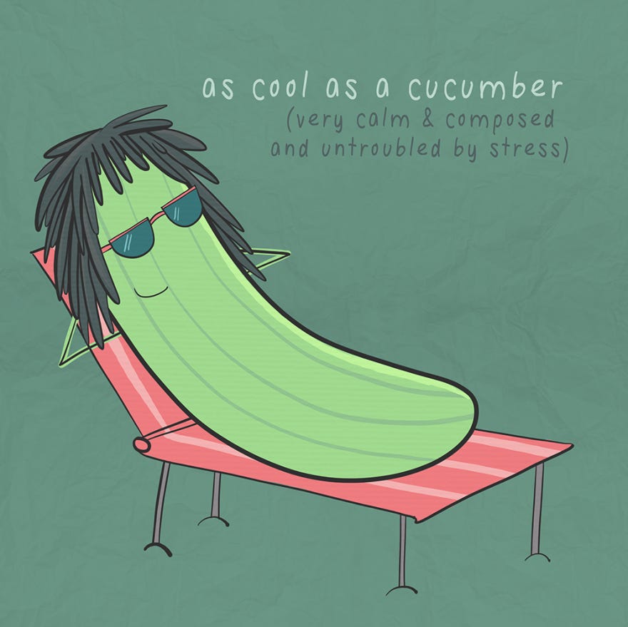 Cool as a cucumber meme : Second Language Strategies