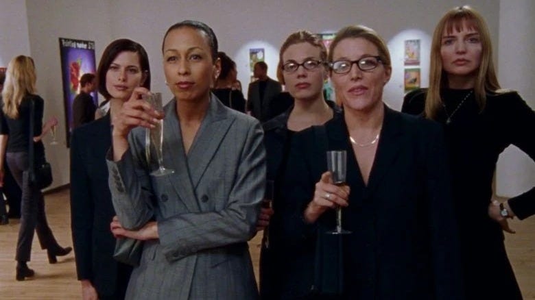 Group of women at an art gallery