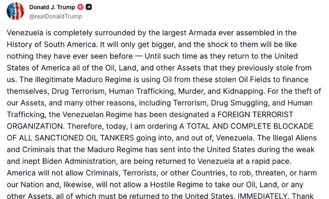 🧨 Like an Evil Colonizer Trump Claims Ownership of Venezuela and Effectively Declares War Against Them. Literally No American Wants This! 