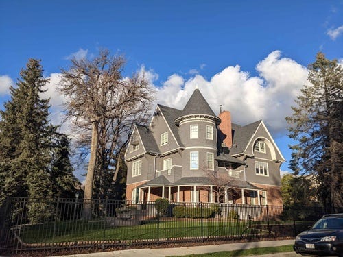 Musser House at 2157 South Lincoln Street in Salt Lake City, a Victorian mansion with a round turret and wraparound porch, photographed by Jacob Barlow. Musser House at 2157 South Lincoln Street in Salt Lake City, a Victorian mansion with a round turret and wraparound porch, photographed by Jacob Barlow.