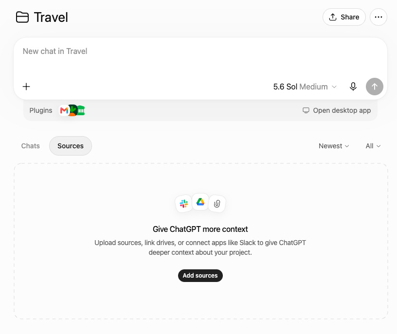 Uploading Google Maps CSV files to a ChatGPT Project