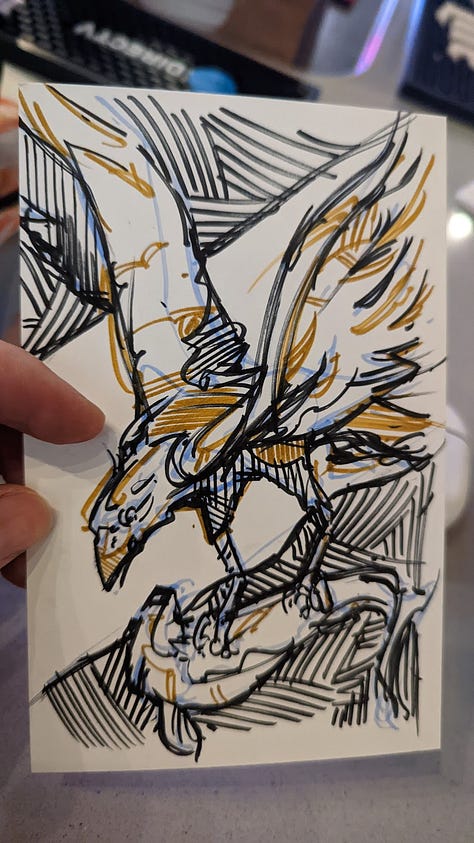 Just a gallery of nonsense drawings, you ain't missing much.