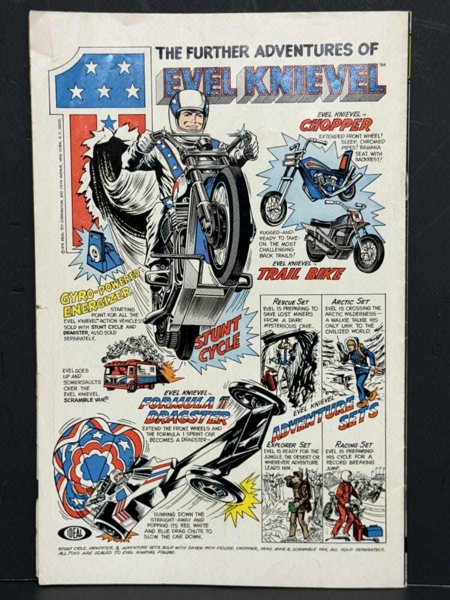 1976 Evel Knievel Comic Book Plastic Man DC Comics