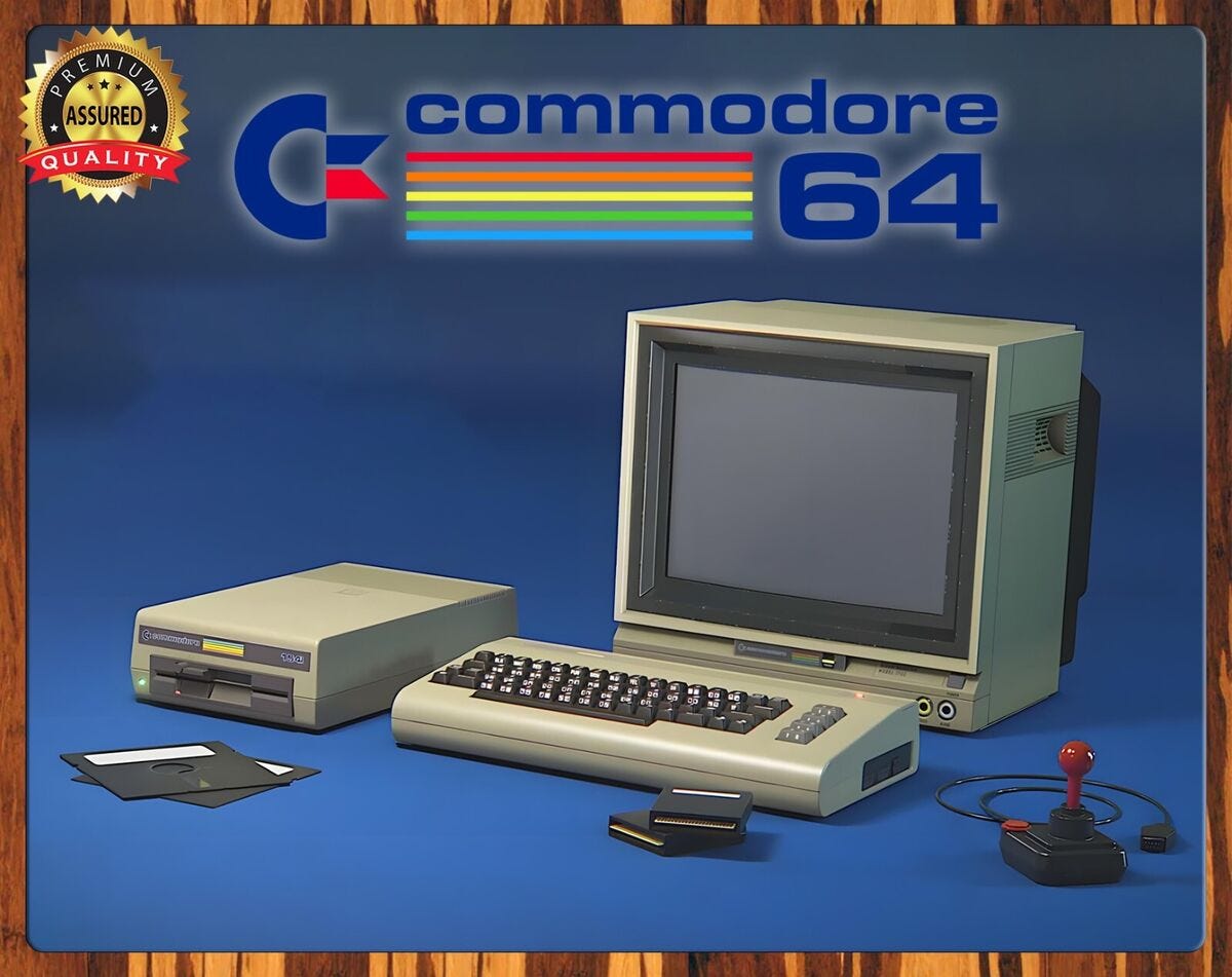 Commodore 64 - Personal Computer - Rare - Metal Sign 11 x 14 Commodore 64 - Personal Computer - Rare - Metal Sign 11 x 14