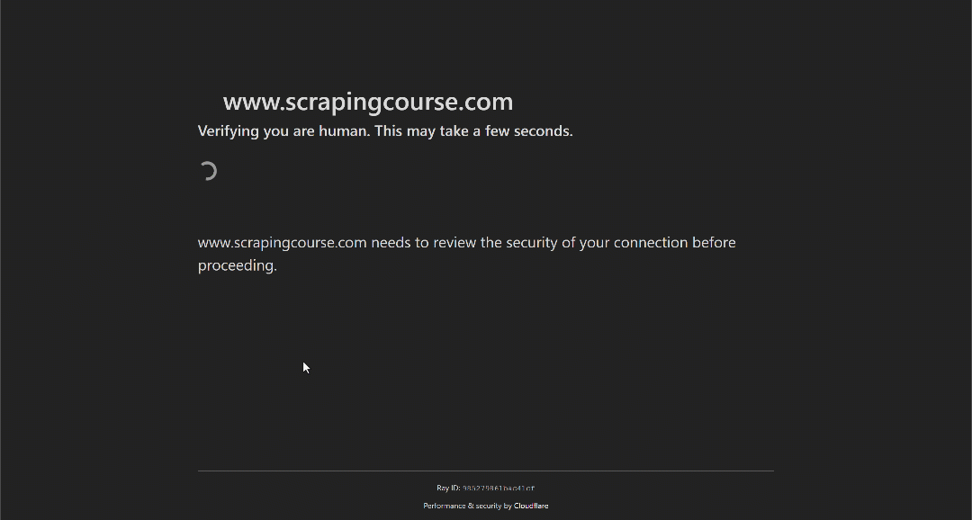 An example of a Cloudflare-protected page