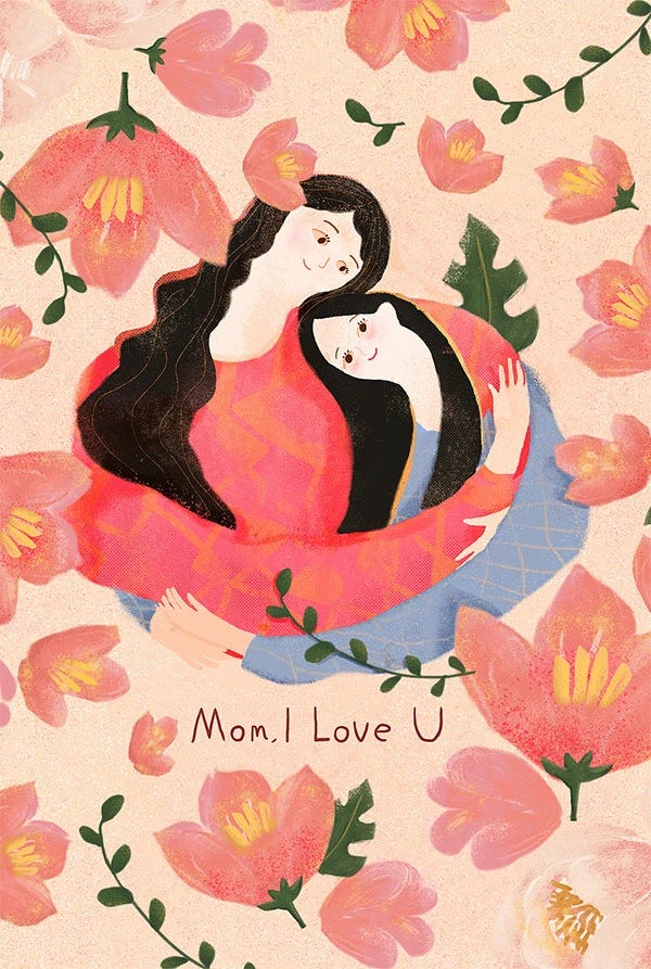 cute ILLUSTRATION  Mother's Day 母亲节插画 Mother's Day illustration
